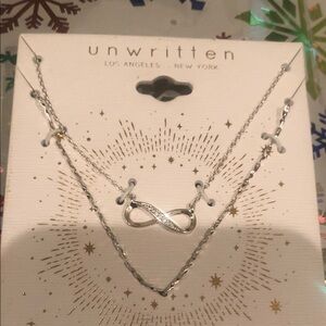 Unwritten Silver Infinity and Cross Necklace